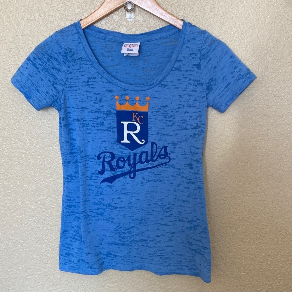 MLB Kansas City KC Royals baseball burnout T-shirt‎ campus lifestyle small